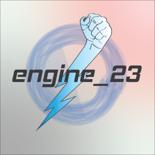 Ikona zajedno sa tekstom logo Engine 23